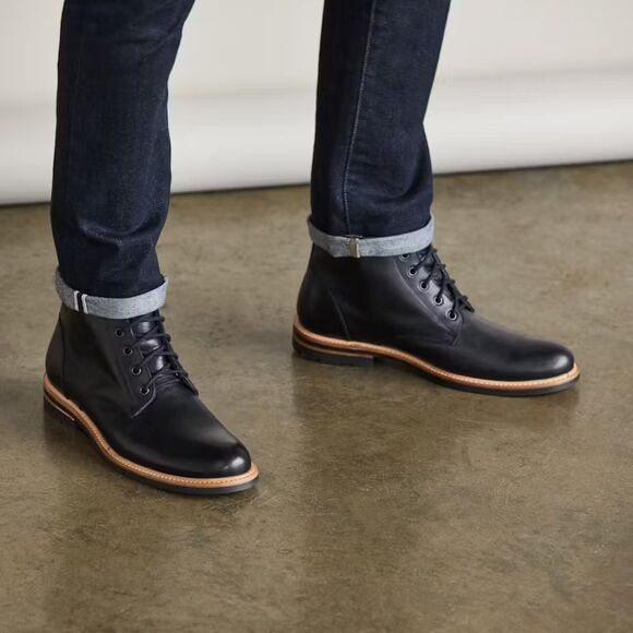 NISOLO MEN'S ALL WEATHER ANDRES SUEDE BOOTS BLACK SZ‎ 11.5 $280 NIB - Picture 1 of 6